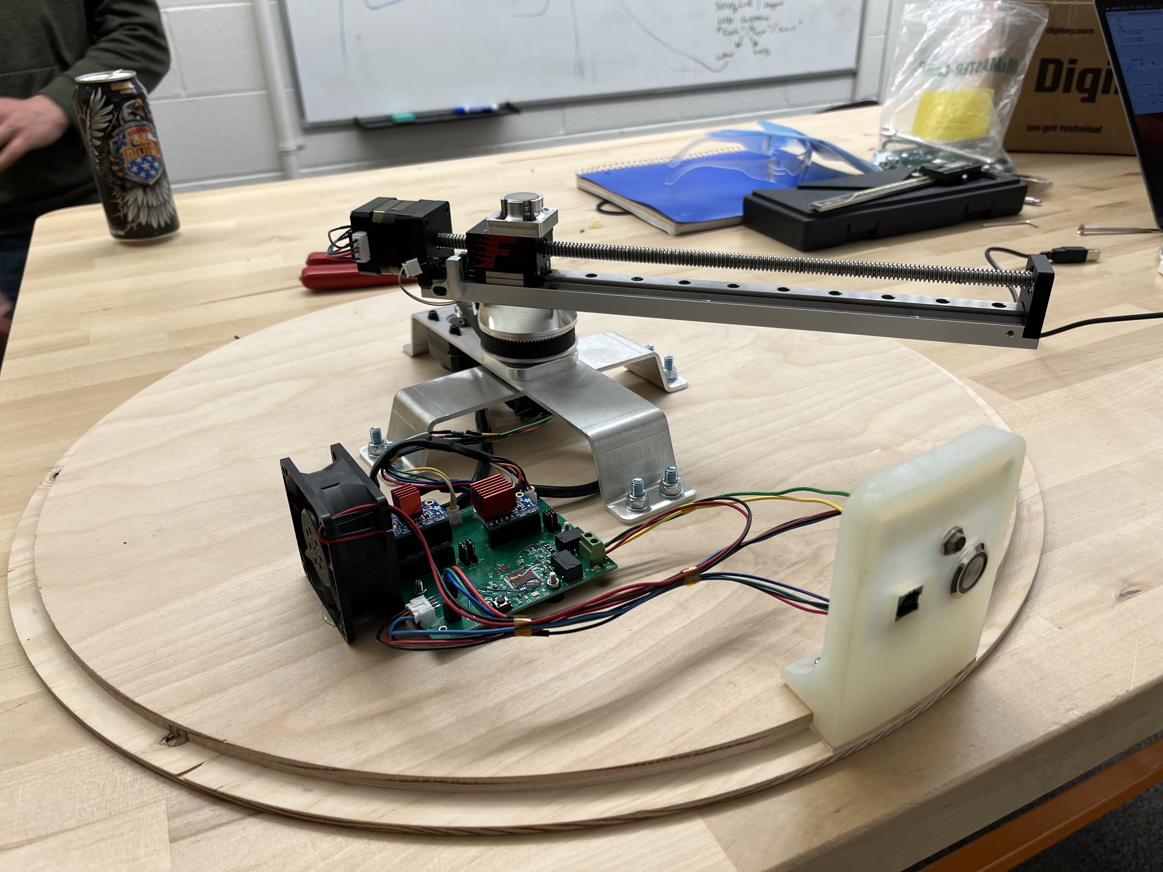 The gantry underneath