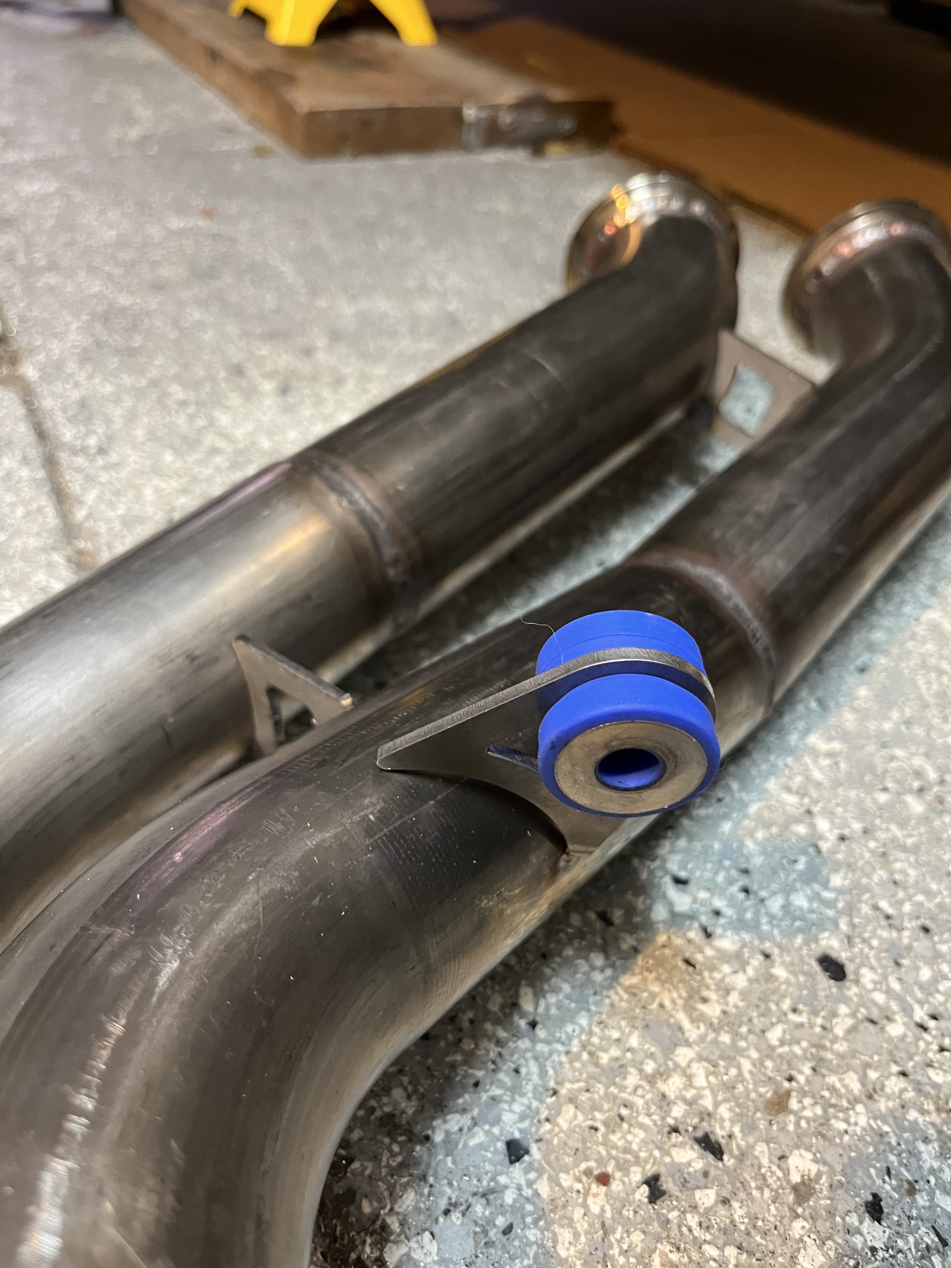 New subframe mount tacked in place