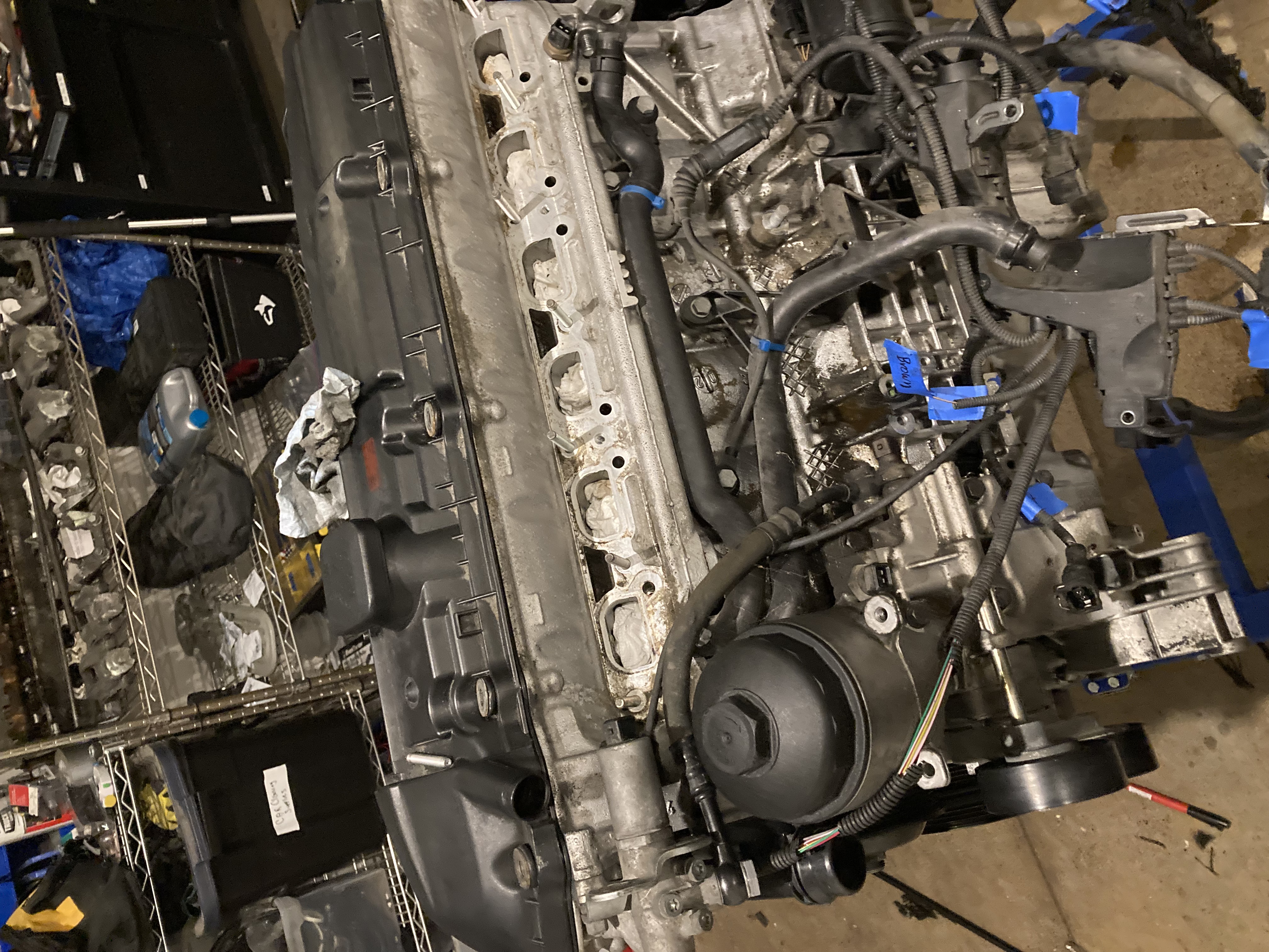 Port matching the M54 head to an M50 manifold