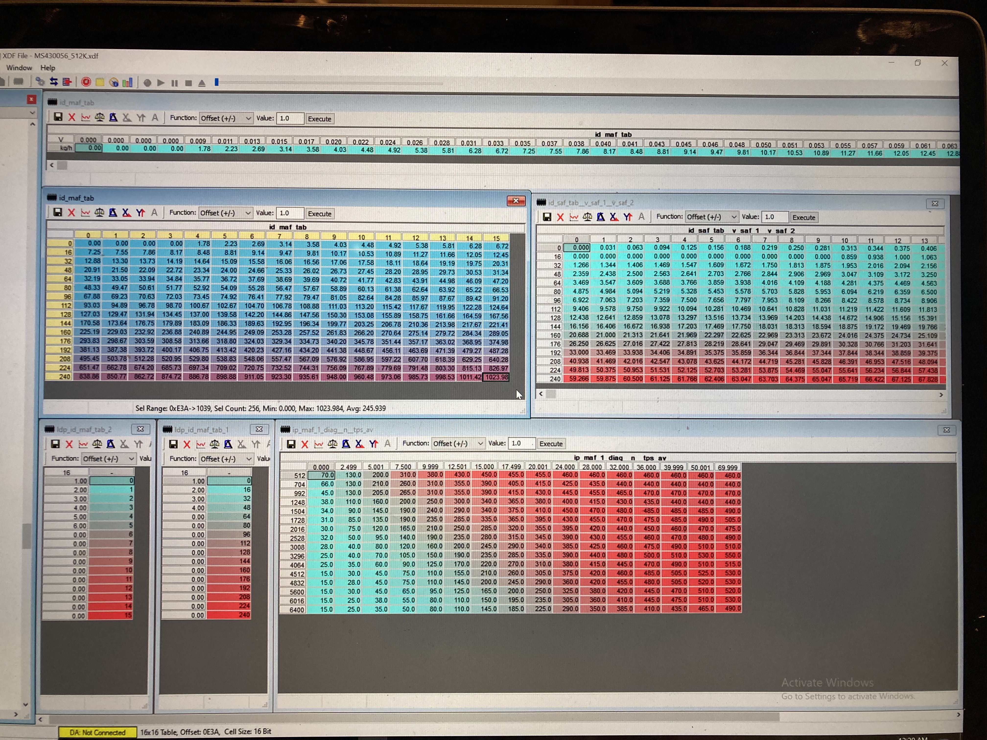 Example of adjusting maps with Tunerpro